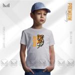 Savage tiger Graphic kids t-shirt premium cotton unisex round neck baju budak boys girls tshirt