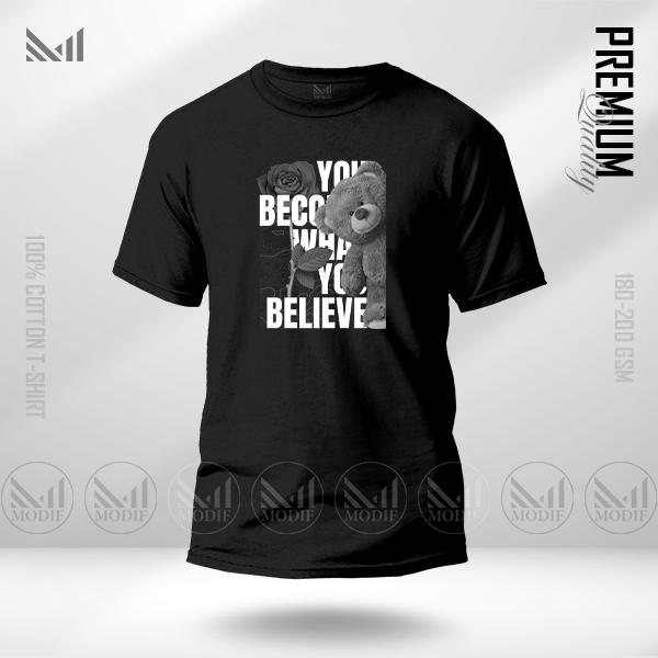 Teddy Bear graphic t shirt premium cotton unisex round neck short sleeve Baju dewasa Lelaki & perempuan