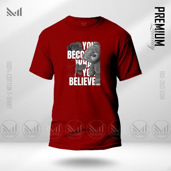 Teddy Bear graphic t shirt premium cotton unisex round neck short sleeve Baju dewasa Lelaki & perempuan