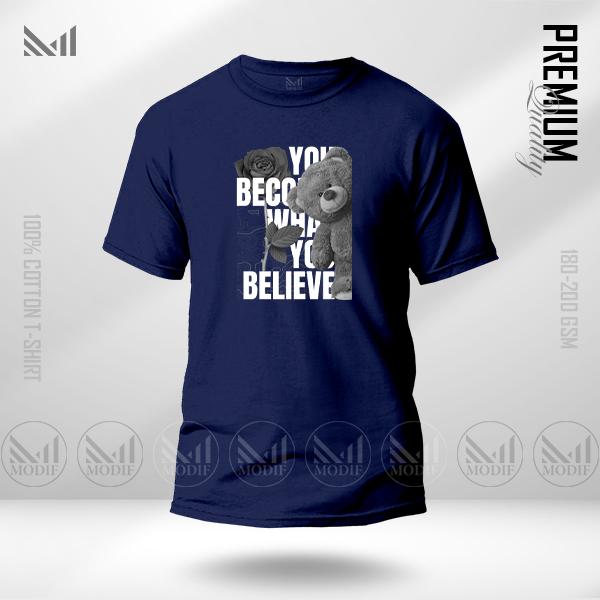 Teddy Bear graphic t shirt premium cotton unisex round neck short sleeve Baju dewasa Lelaki & perempuan