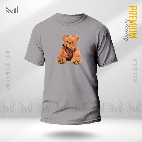 Teddy Bear Adult Graphic T-Shirt Made With Premium Cotton Unisex Round Neck Short Sleeve