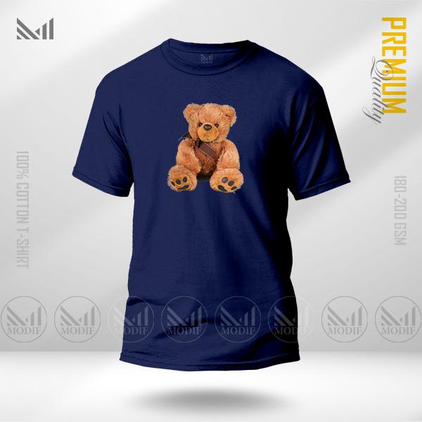 Teddy Bear Adult Graphic T-Shirt Made With Premium Cotton Unisex Round Neck Short Sleeve