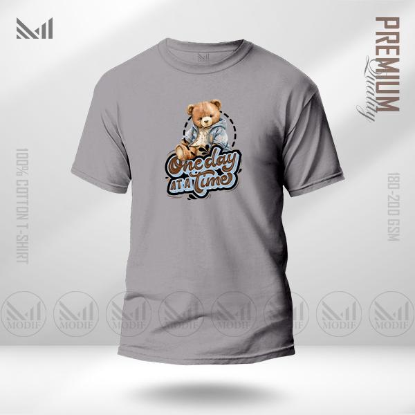 Teddy Bear Adult Graphic T-Shirt Made With Premium Cotton Unisex Round Neck Short Sleeve