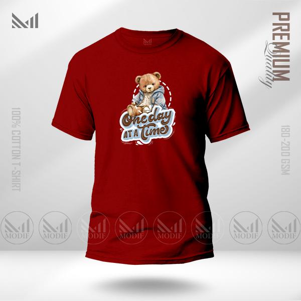 Teddy Bear Adult Graphic T-Shirt Made With Premium Cotton Unisex Round Neck Short Sleeve