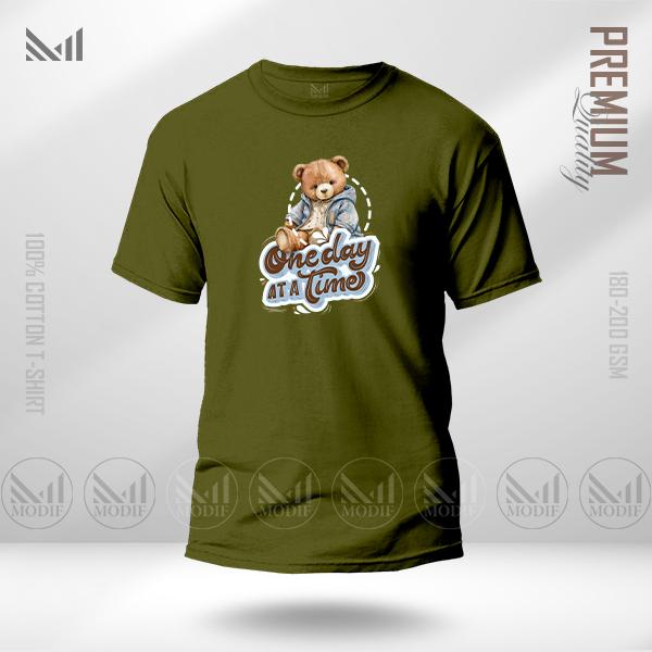 Teddy Bear Adult Graphic T-Shirt Made With Premium Cotton Unisex Round Neck Short Sleeve