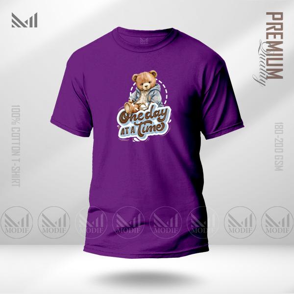 Teddy Bear Adult Graphic T-Shirt Made With Premium Cotton Unisex Round Neck Short Sleeve