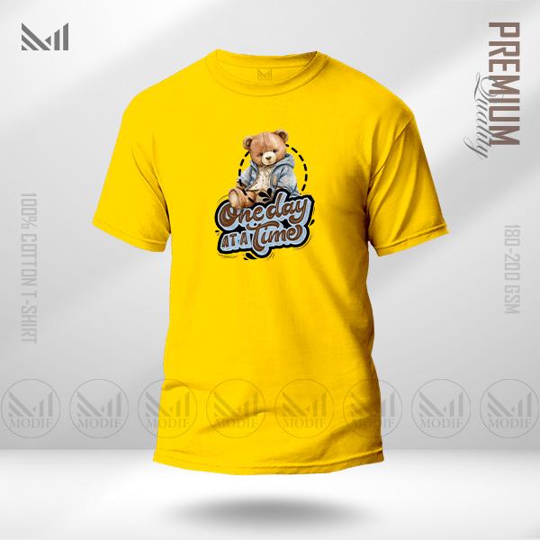 Teddy Bear Adult Graphic T-Shirt Made With Premium Cotton Unisex Round Neck Short Sleeve