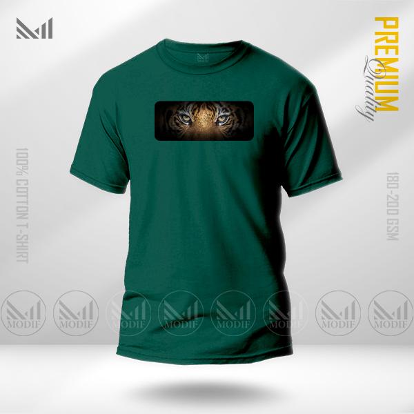 Tiger eye t shirt premium cotton unisex round neck short sleeve baju tshirt lelaki perempuan
