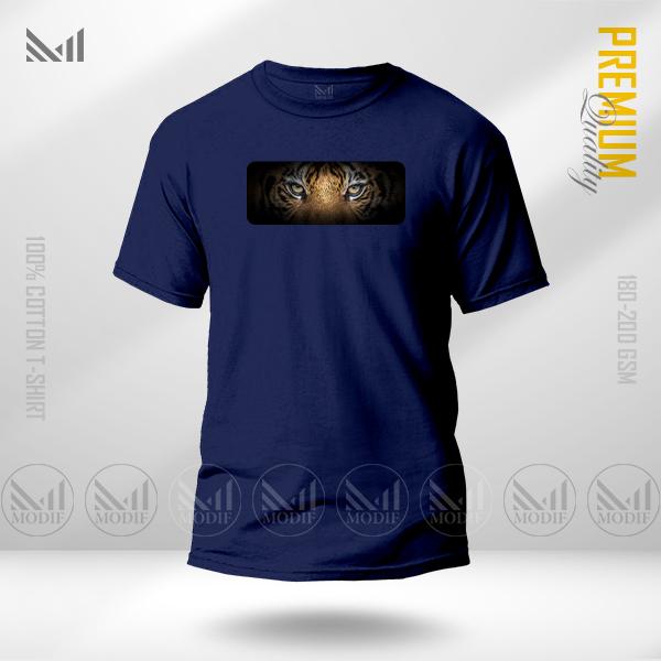 Tiger eye t shirt premium cotton unisex round neck short sleeve baju tshirt lelaki perempuan