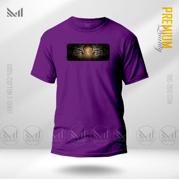 Tiger eye t shirt premium cotton unisex round neck short sleeve baju tshirt lelaki perempuan
