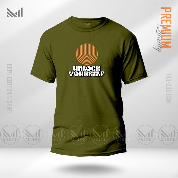 Unlock Yourself Graphic T-Shirt – Motivational Statement Design | Premium Cotton | Unisex Round Neck | Short Sleeve