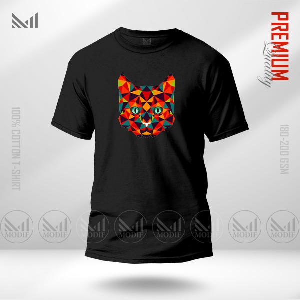Web3 Cat Graphic T-Shirt – Futuristic Digital Cat Design | Premium Cotton | Unisex Round Neck | Short Sleeve