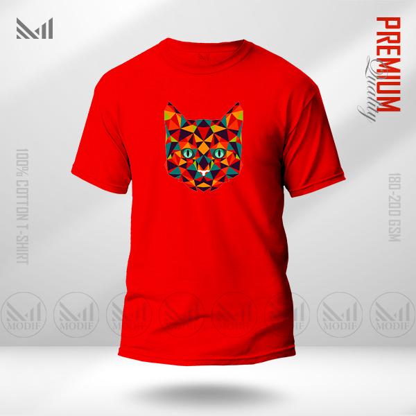 Web3 Cat Graphic T-Shirt – Futuristic Digital Cat Design | Premium Cotton | Unisex Round Neck | Short Sleeve