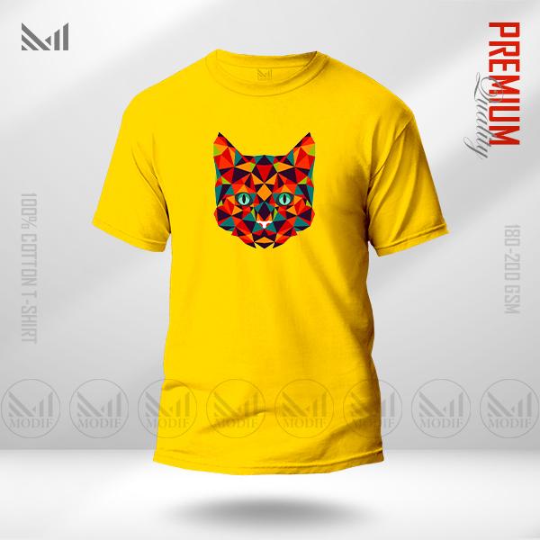 Web3 Cat Graphic T-Shirt – Futuristic Digital Cat Design | Premium Cotton | Unisex Round Neck | Short Sleeve