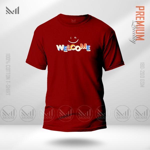 Welcome Graphic  T-Shirt Made With Premium Cotton Unisex Round Neck Short Sleeve