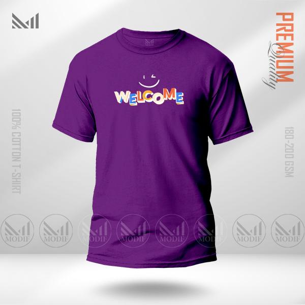 Welcome Graphic  T-Shirt Made With Premium Cotton Unisex Round Neck Short Sleeve