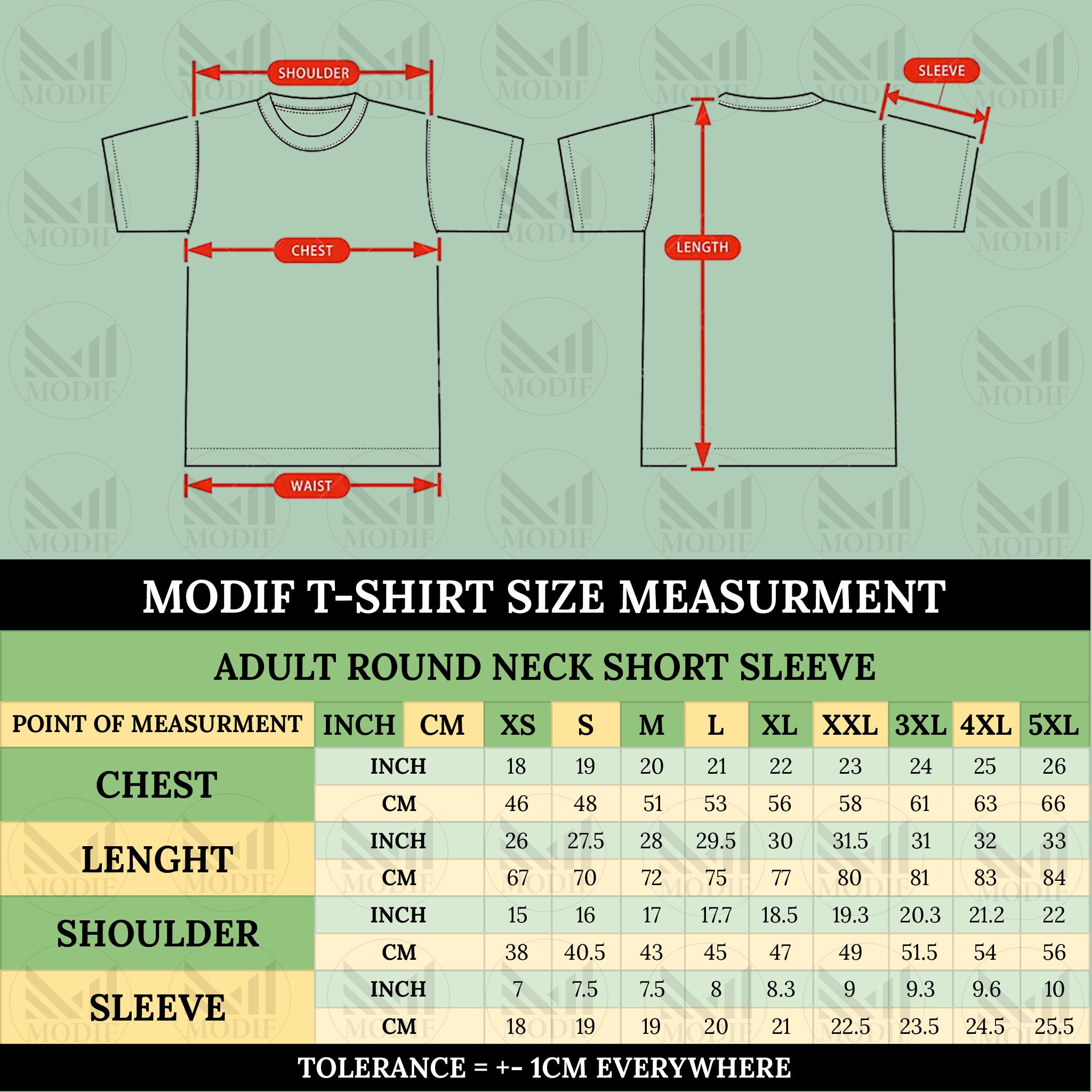 Adult Size measurment MY 1